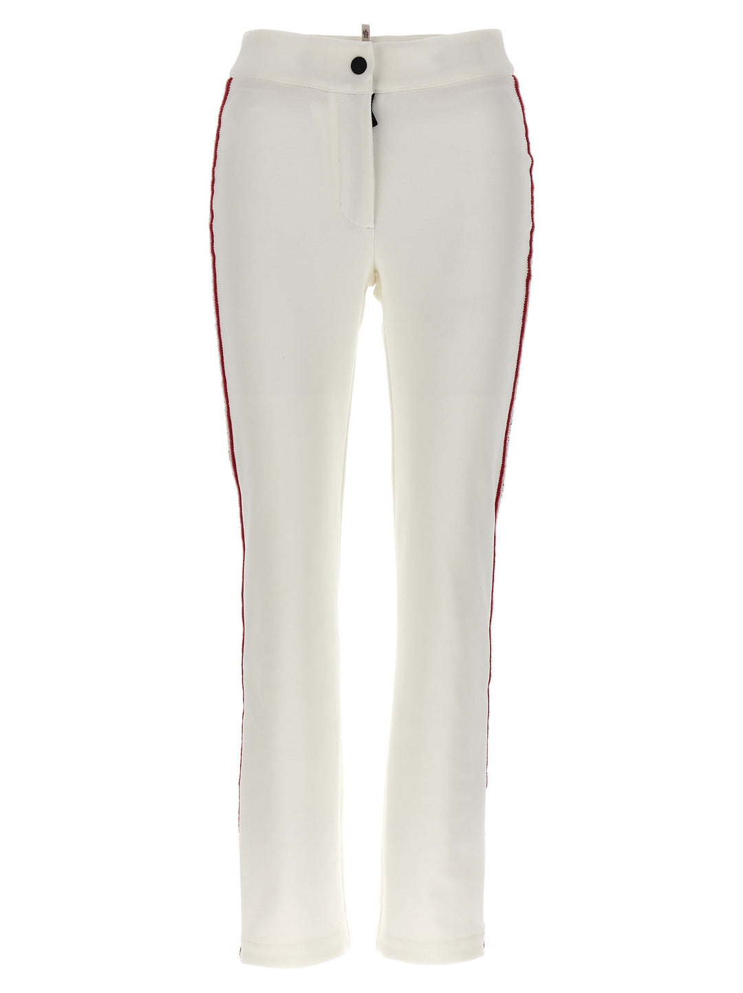 Side Embroidery Pants White