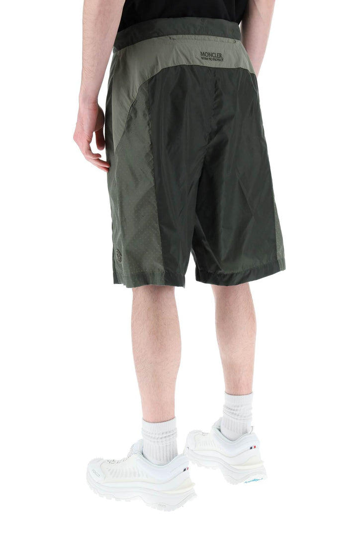 Perforated Nylon Shorts - Moncler Born To Protect - Men