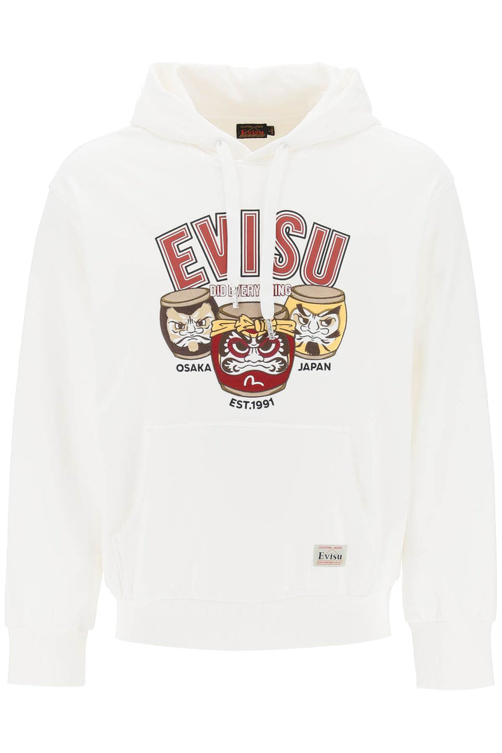 Hoodie With Embroidery And Print - Evisu - Men