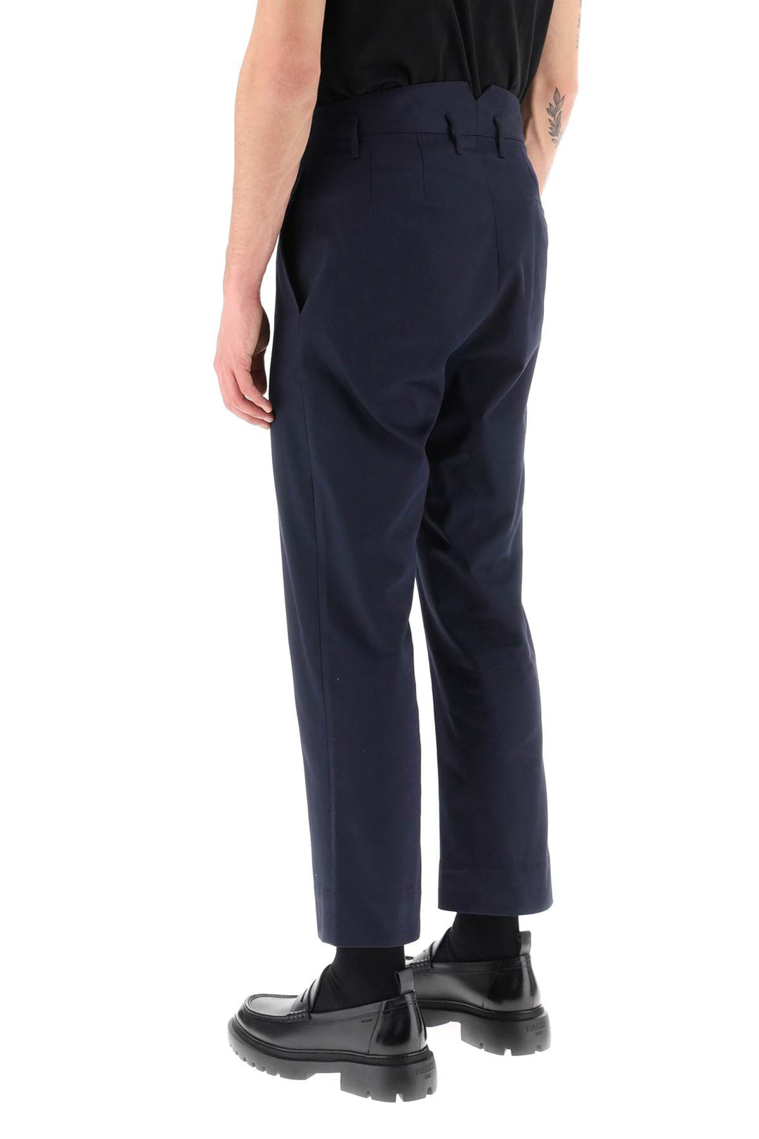 Cropped Cruise Pants Featuring Embroidered Heart Shaped Logo - Vivienne Westwood - Men