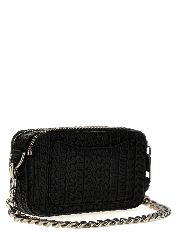 The Monogram Debossed Snapshot Crossbody Bags Black