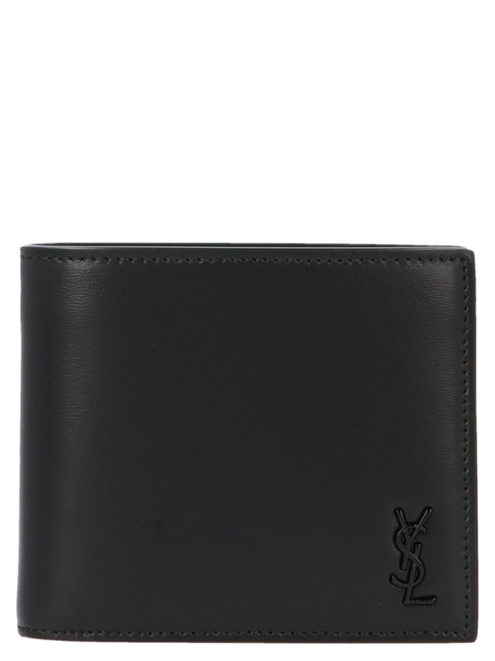 Logo Leather Wallet Wallets, Card Holders Black