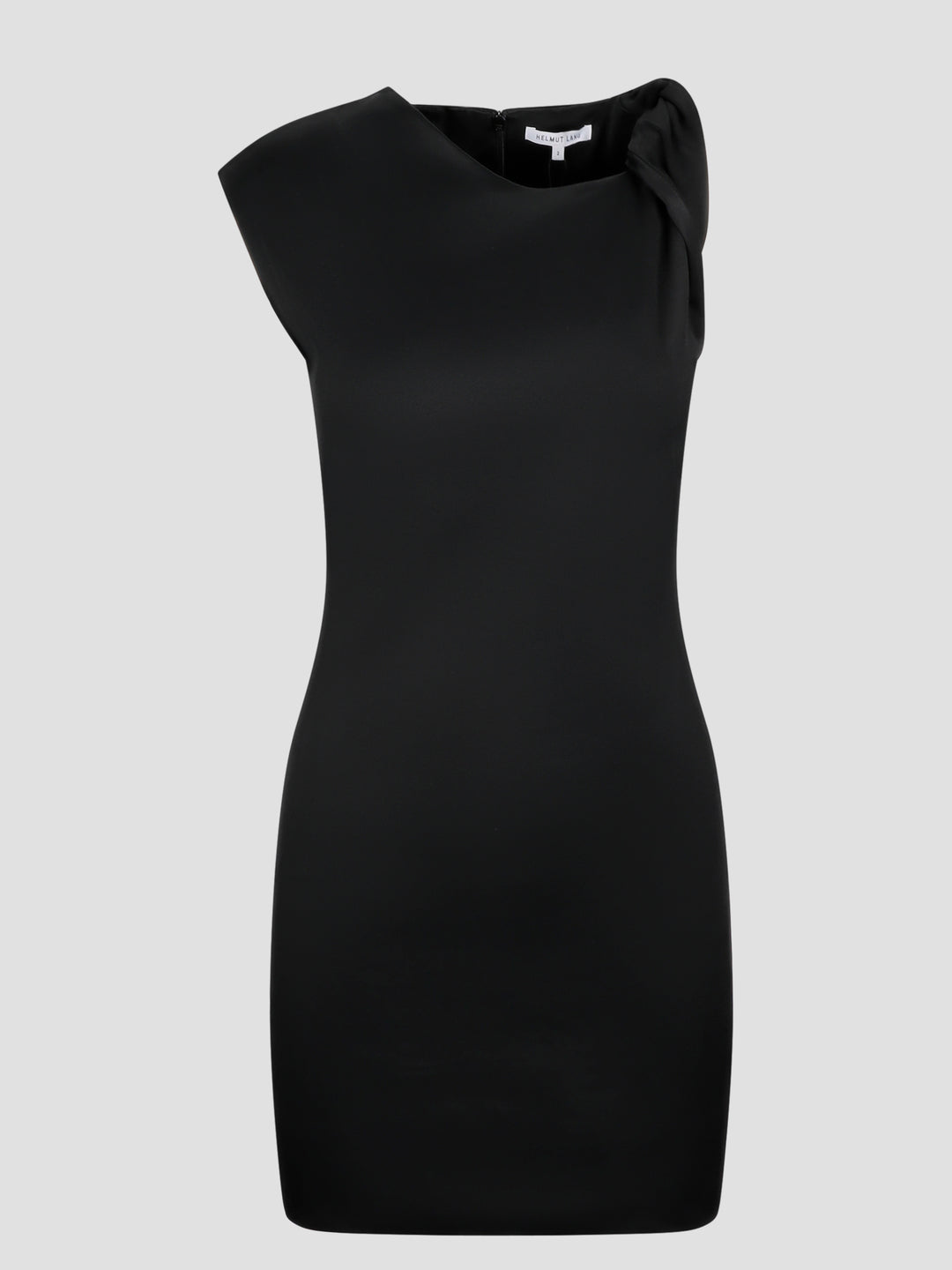 Asymmetric shoulder mini dress