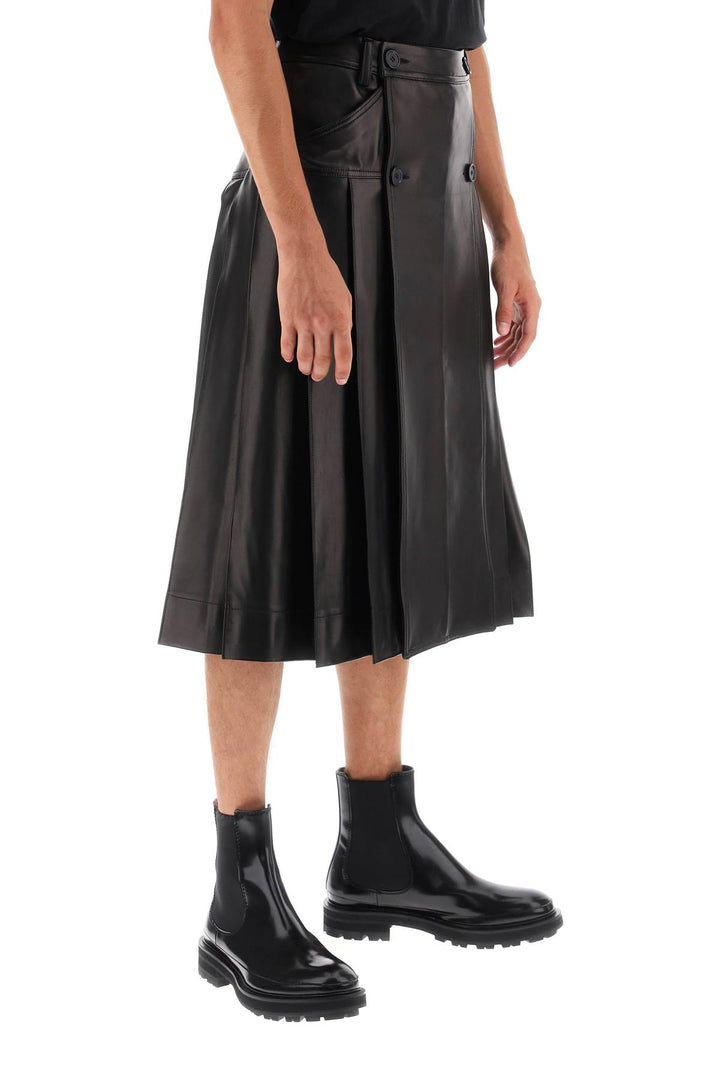 Pleated Nappa Leather Kilt - Simone Rocha - Men