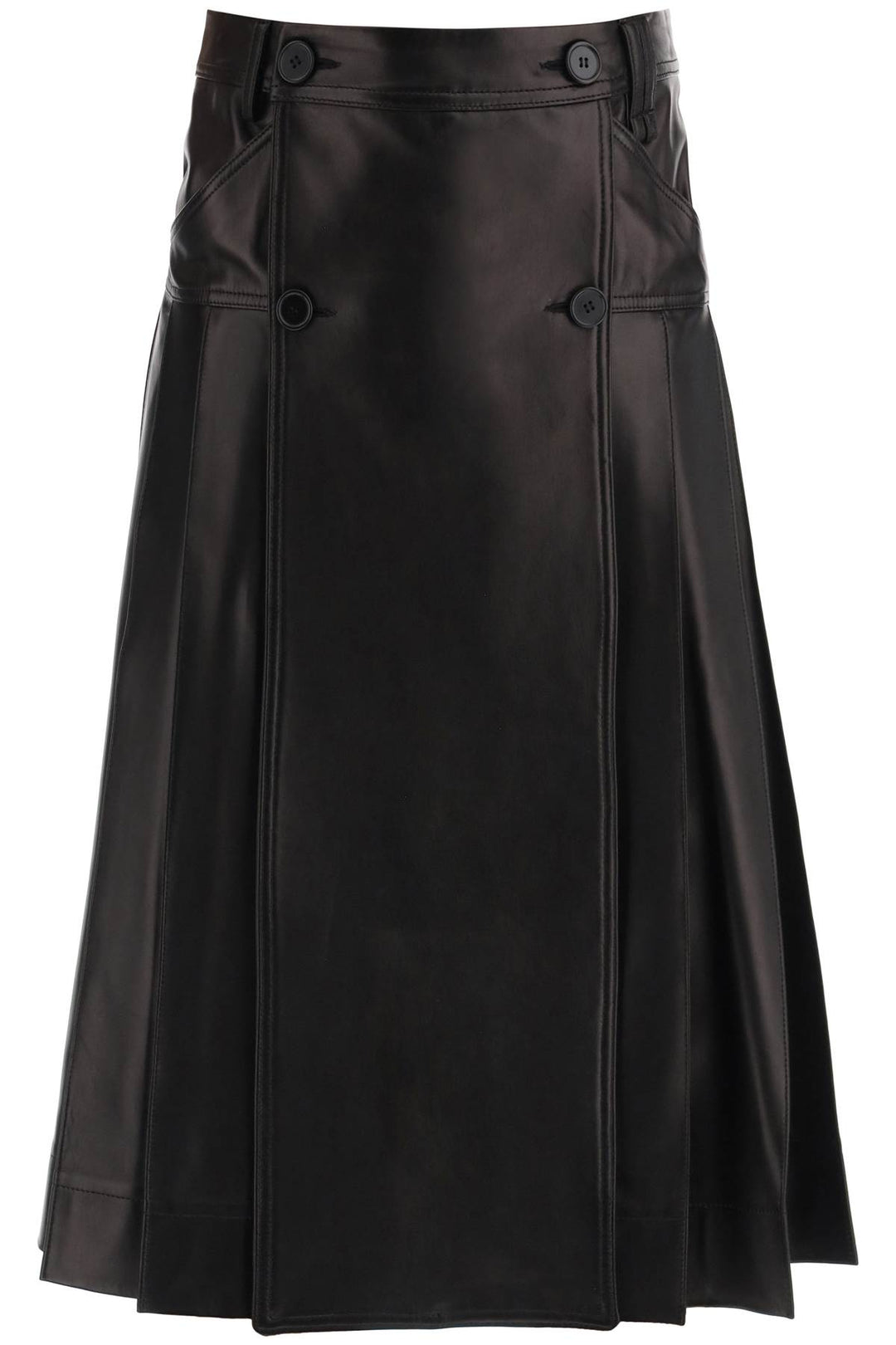 Pleated Nappa Leather Kilt - Simone Rocha - Men