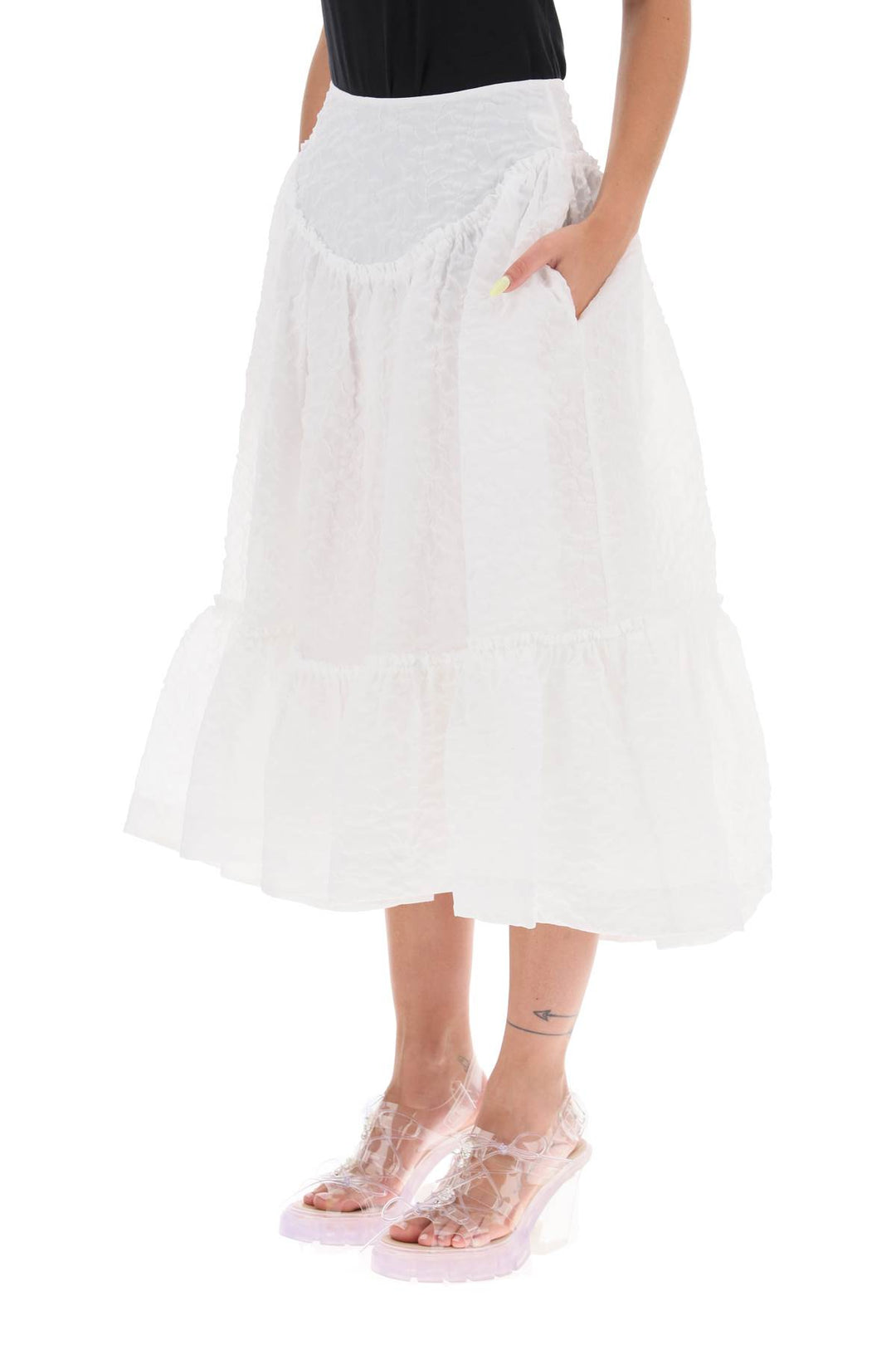 Cloqué Yoke Skirt - Simone Rocha - Women