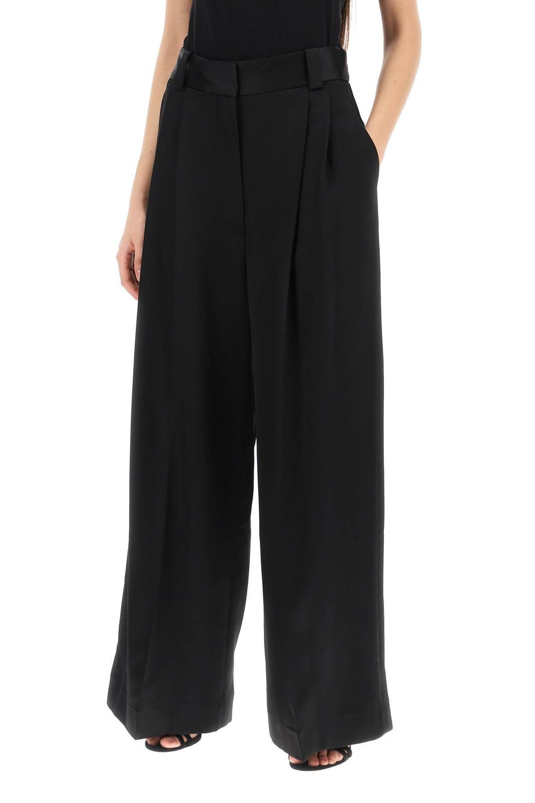 Simone Loose Pants In Satin - Khaite - Women