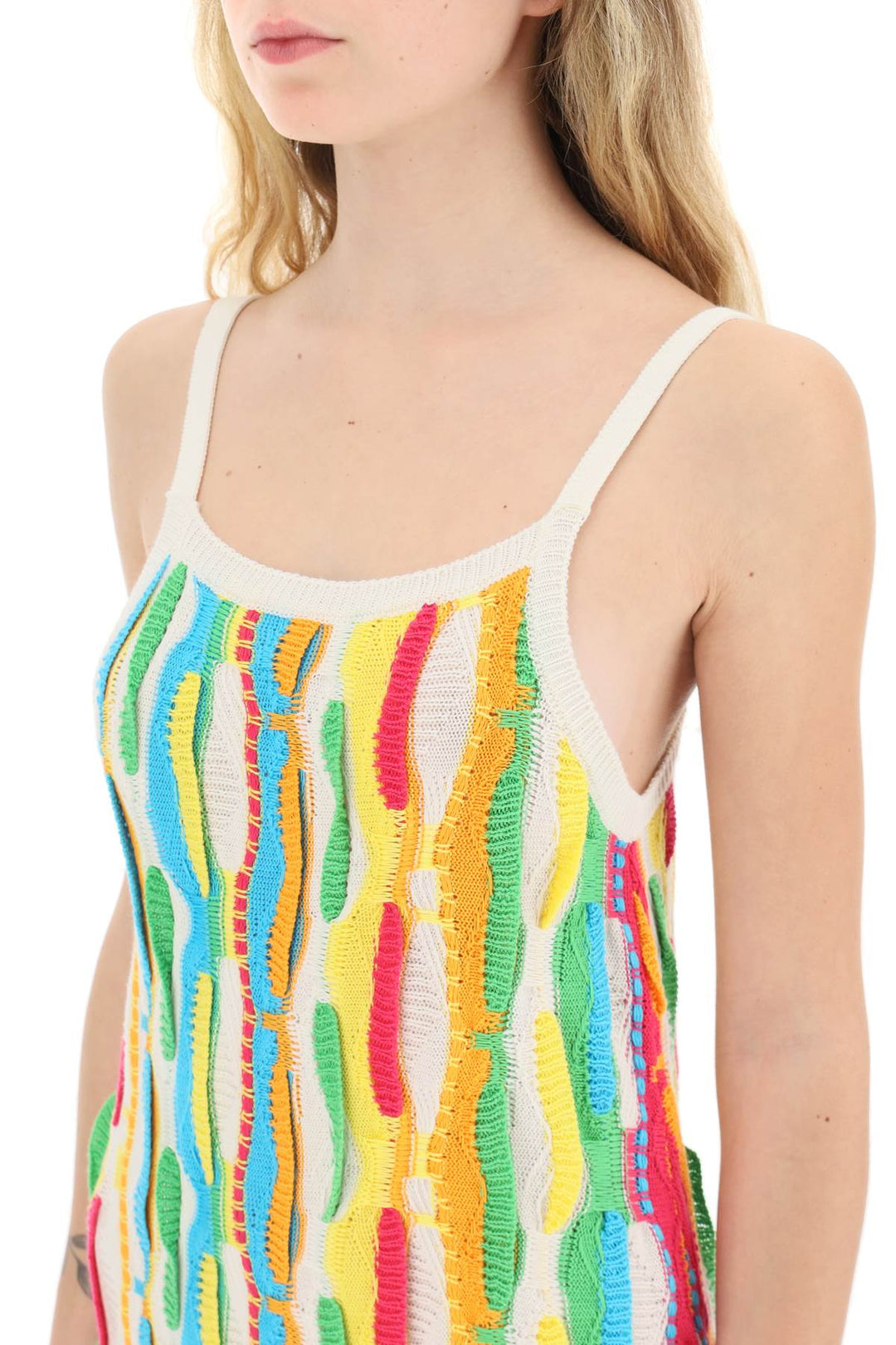 Multicolor Knit Mini Dress - MSGM - Women