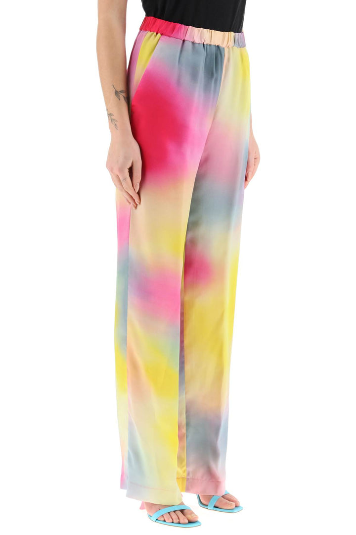 Multicolored Satin Pants - MSGM - Women