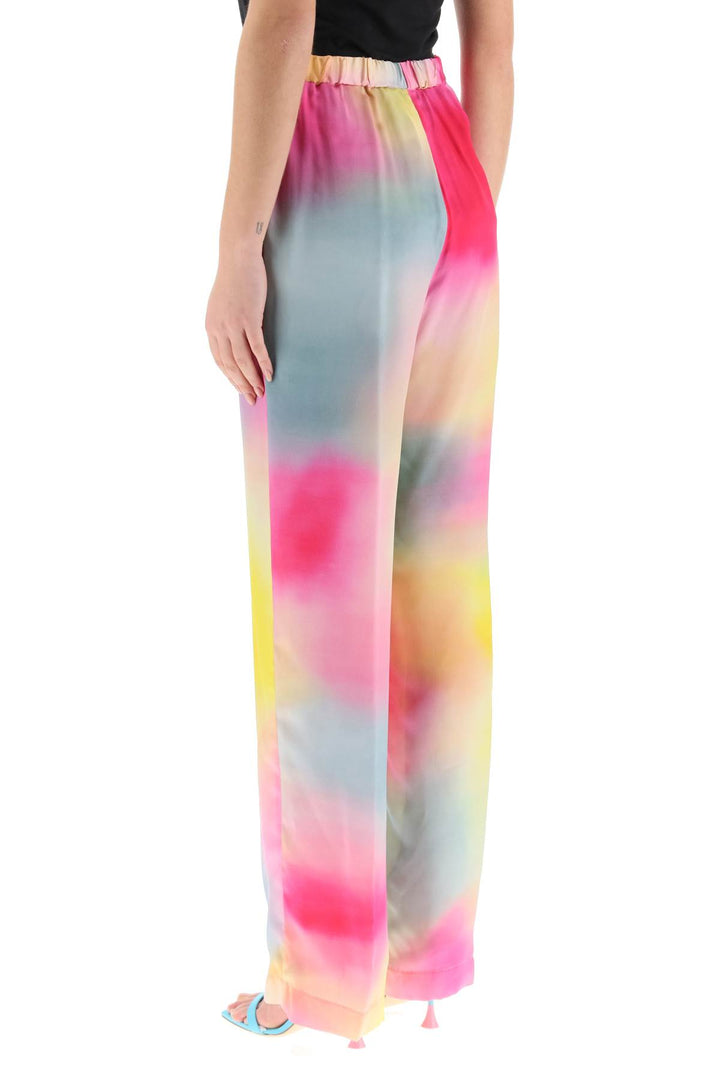 Multicolored Satin Pants - MSGM - Women