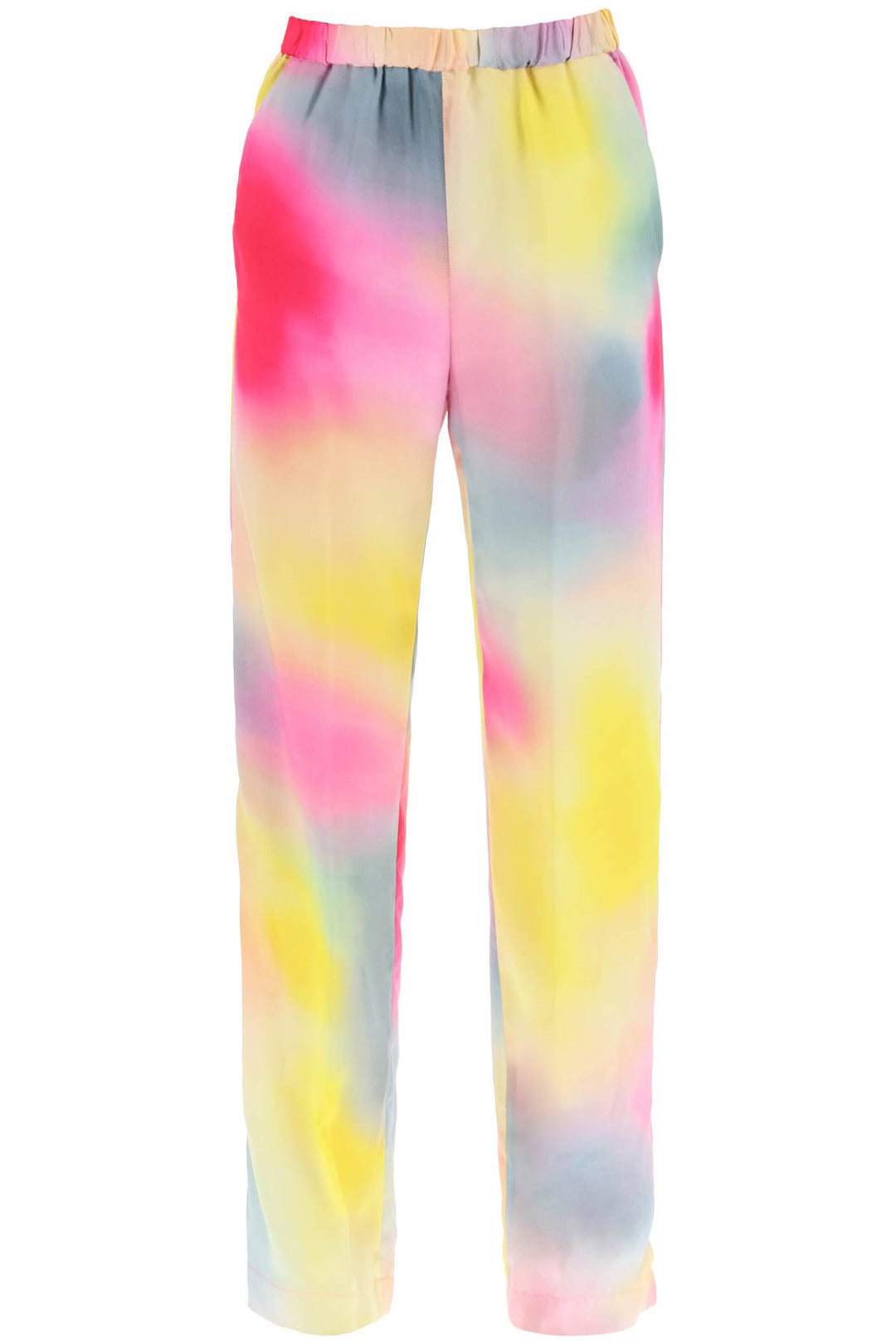 Multicolored Satin Pants - MSGM - Women