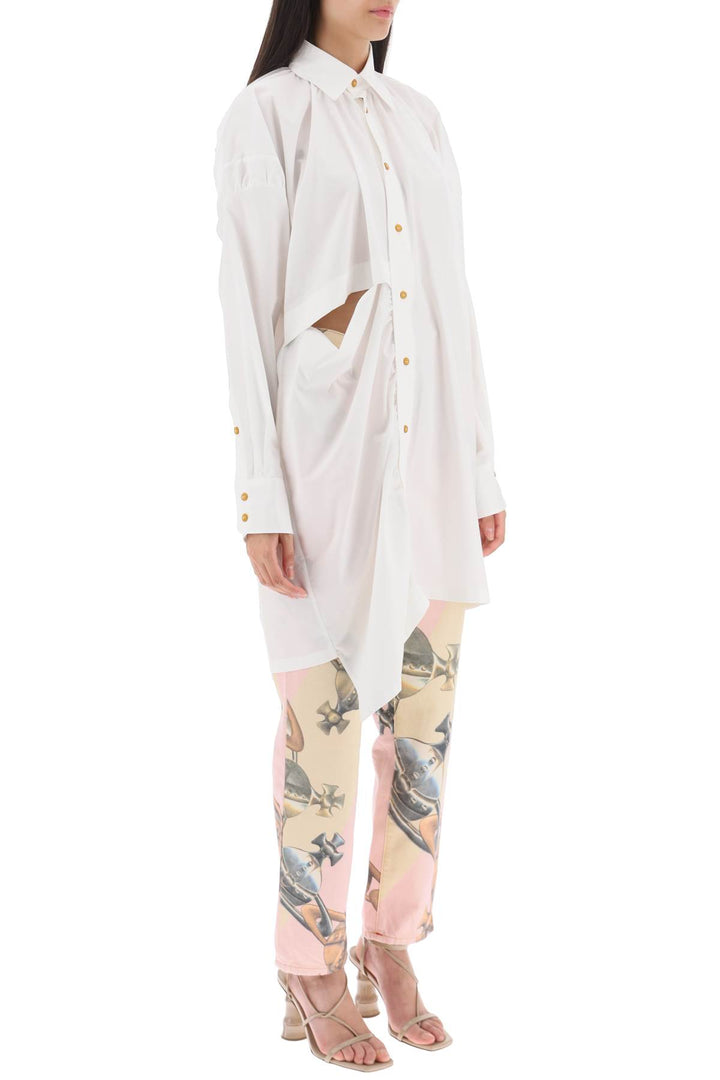 Gibbon Asymmetric Shirt Dress With Cut Outs - Vivienne Westwood - Women