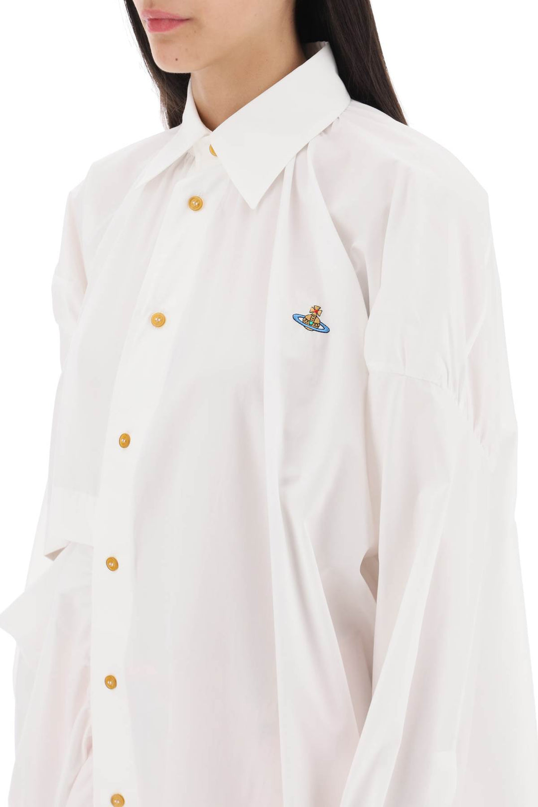 Gibbon Asymmetric Shirt Dress With Cut Outs - Vivienne Westwood - Women