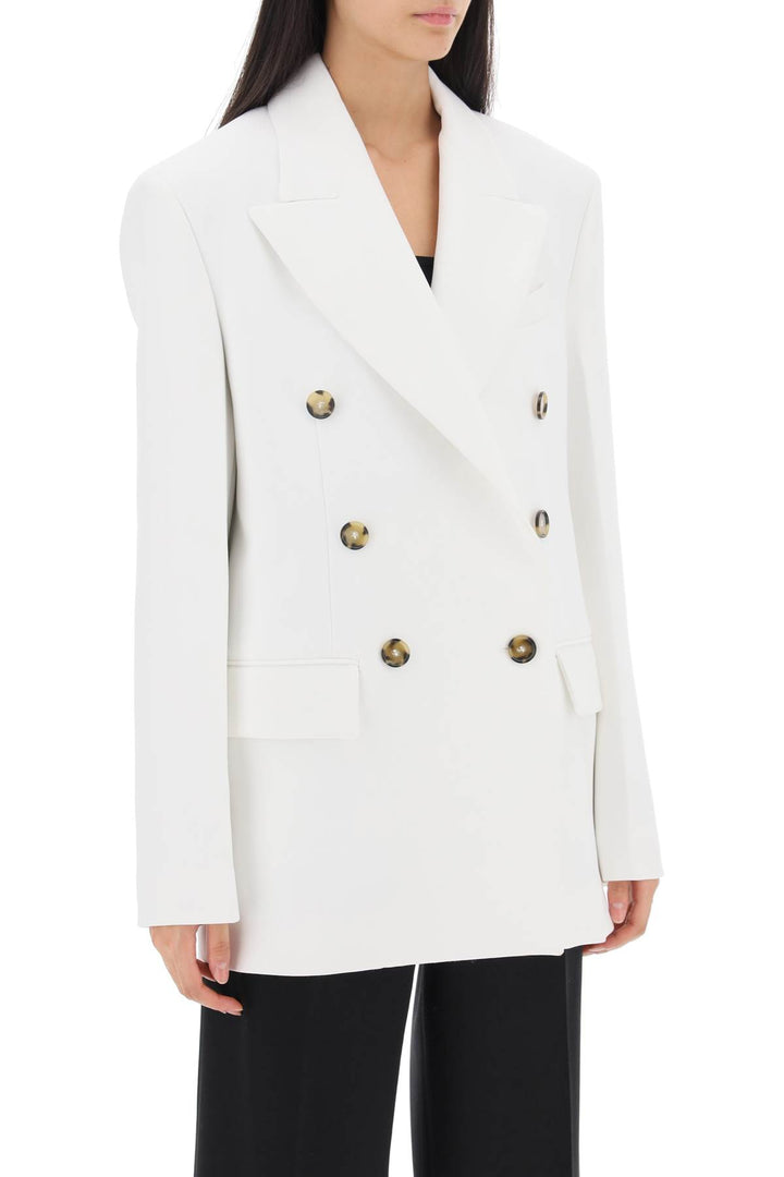 Double Breasted Jacket In Crepe Cady - MSGM - Women