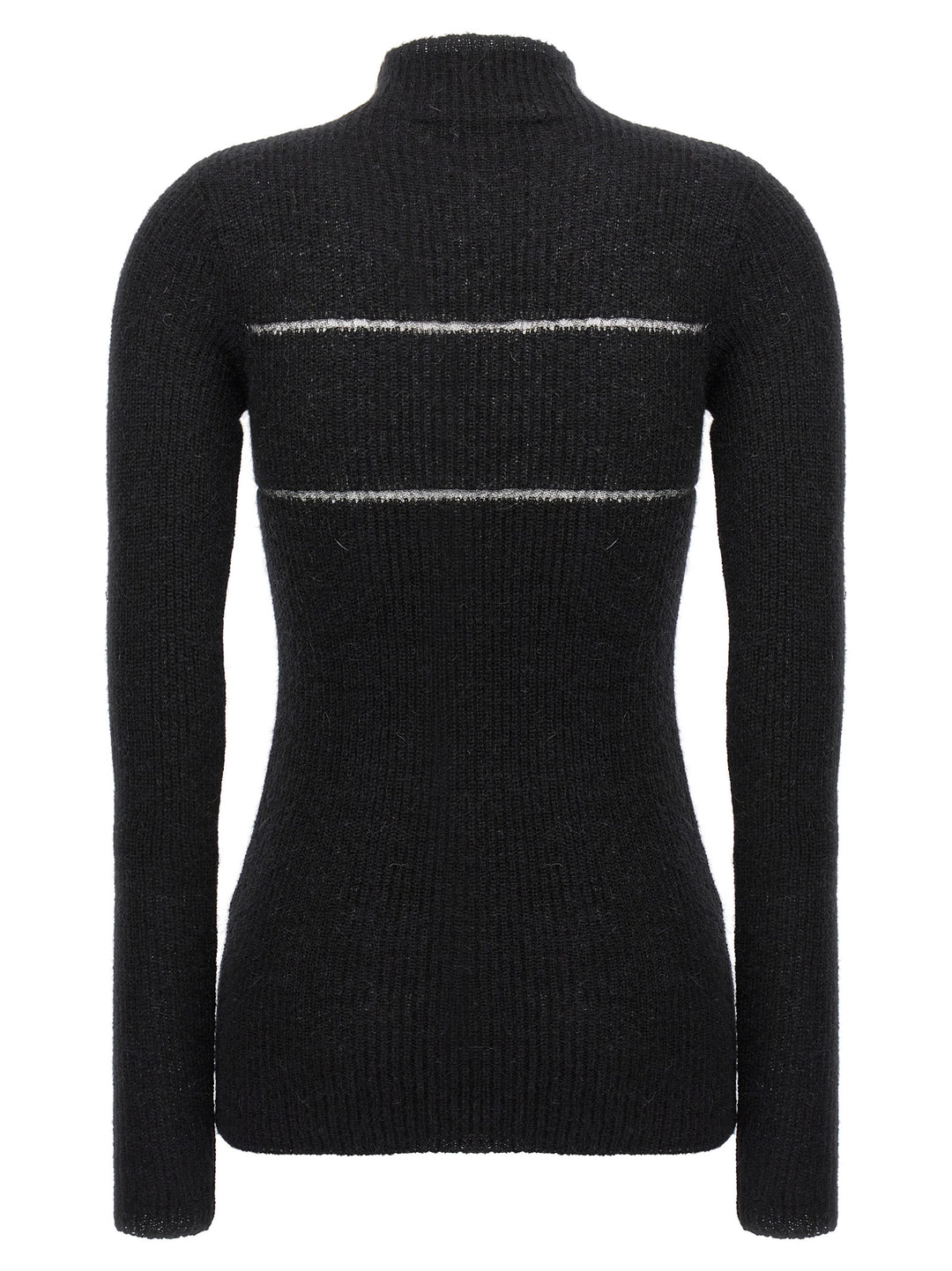 Organza Insert Sweater Sweater, Cardigans Black