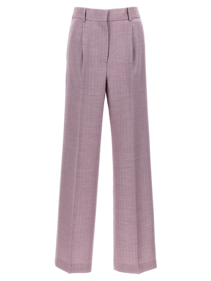 Lurex Pinstriped Pants Purple