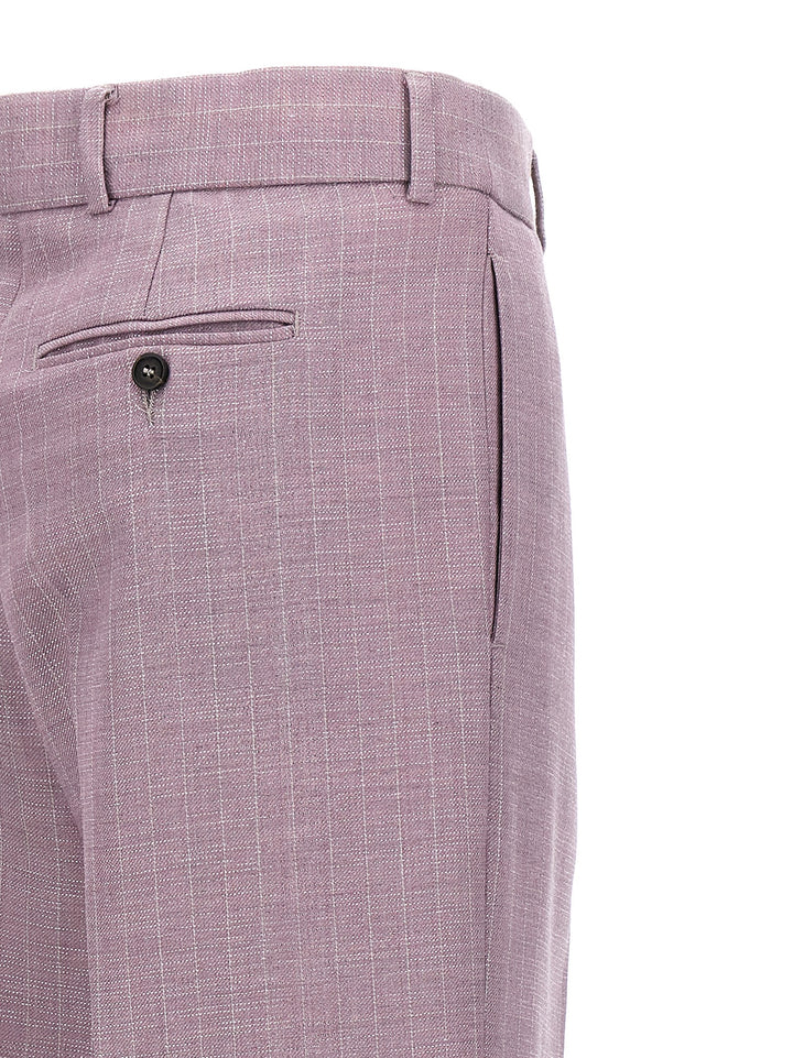 Lurex Pinstriped Pants Purple