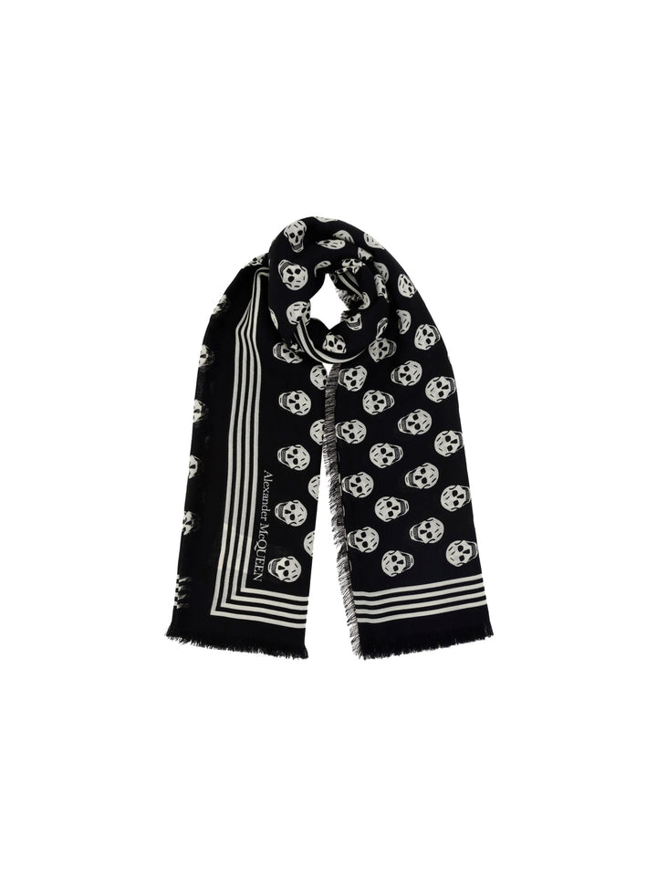 Skull wool scarf