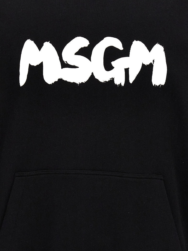 Logo Brush Sweatshirt Black