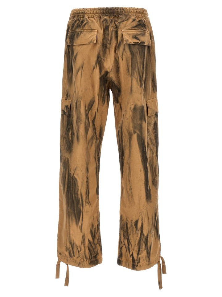 Dirty-Effect Cargo Pants Beige