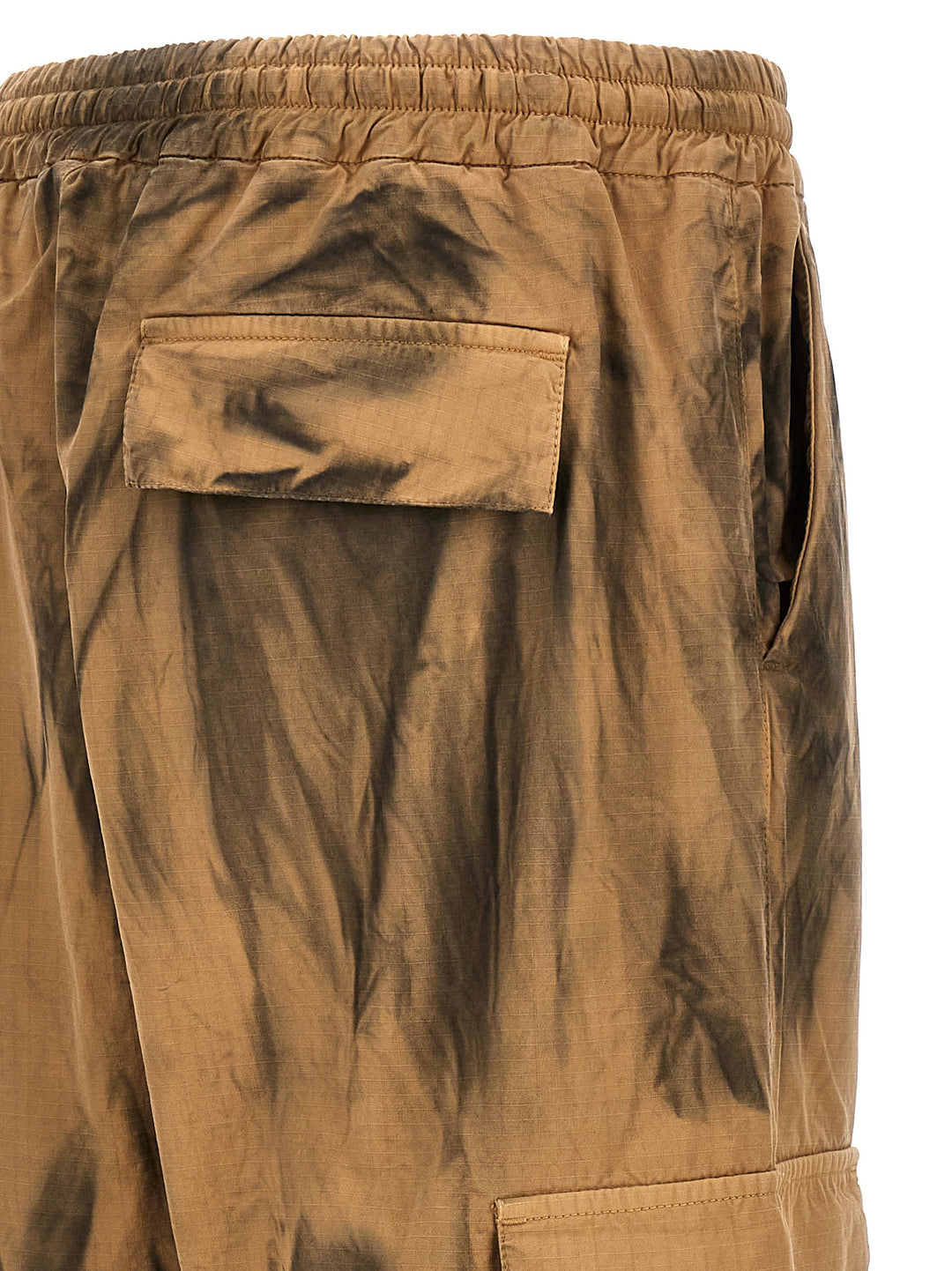 Dirty-Effect Cargo Pants Beige