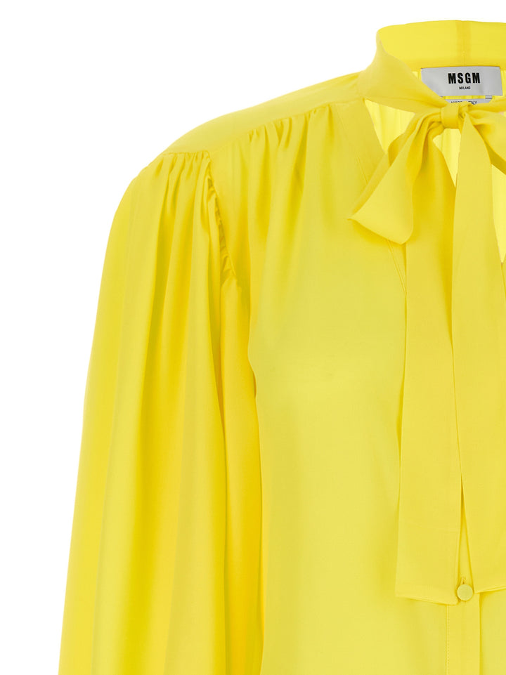 Bow Shirt Shirt, Blouse Yellow