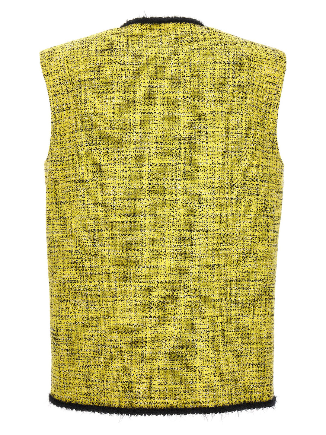 Tweed Vest Gilet Yellow