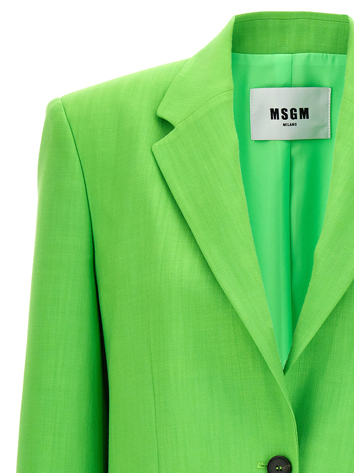 Single-Breasted Blazer Blazer And Suits Green