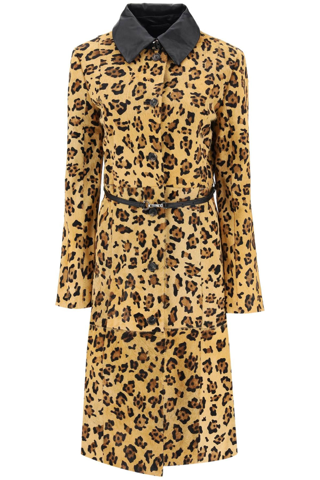 'Ginger' Leopard Motif Ponyskin Coat - Saks Potts - Women