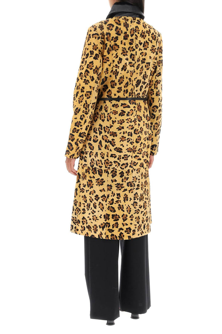 'Ginger' Leopard Motif Ponyskin Coat - Saks Potts - Women