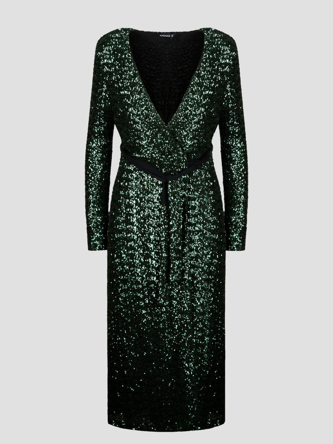 Full sequin wrap dress