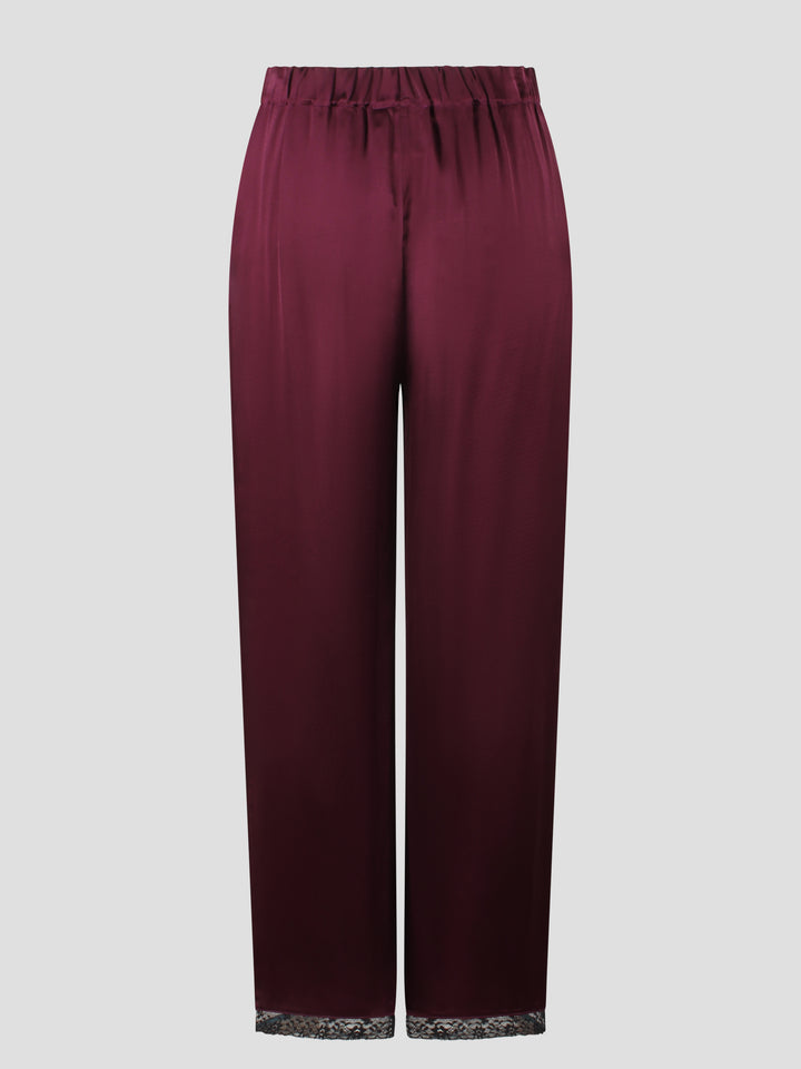 Satin wide trousers