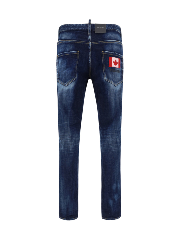 Cotton jeans with iconic back patch