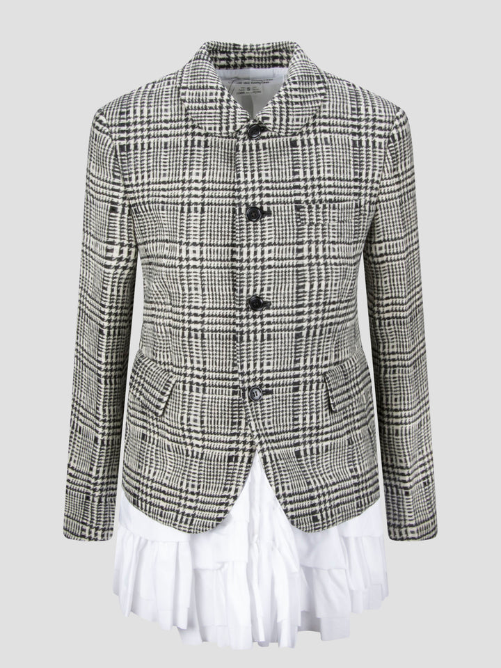 Wool tweed shirt jacket