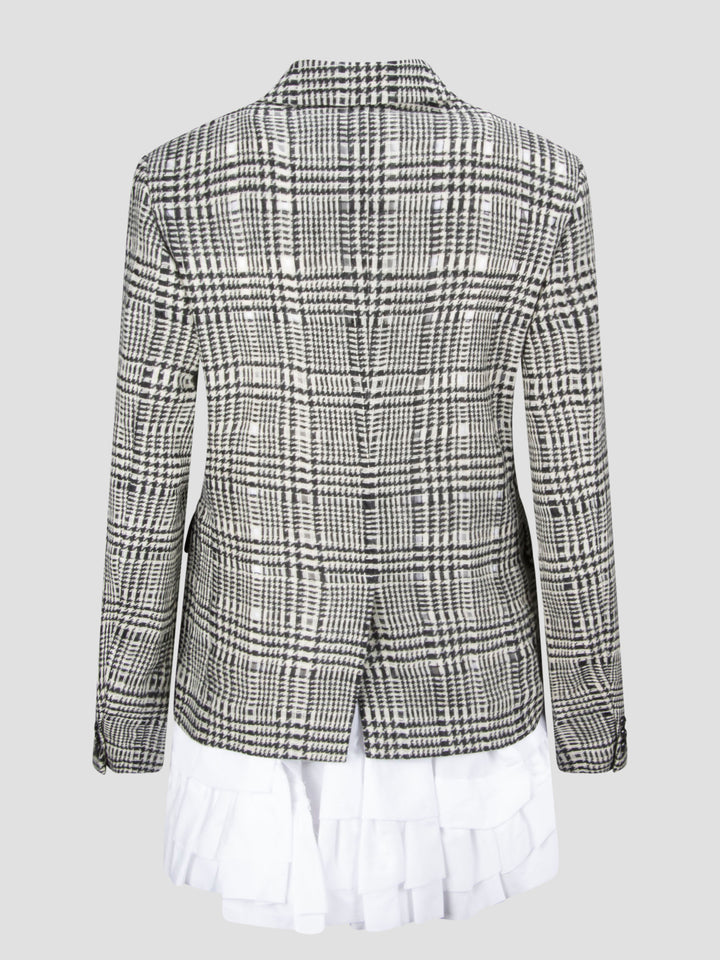 Wool tweed shirt jacket