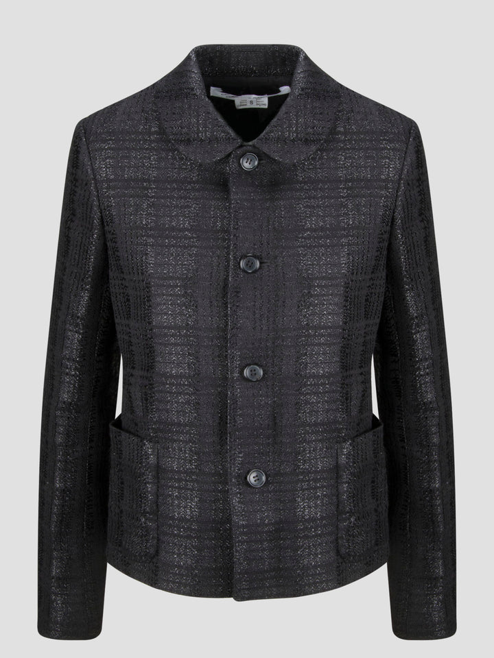 Tweed shirt jacket