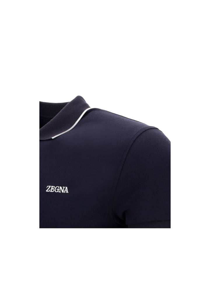 Cotton polo shirt with logo