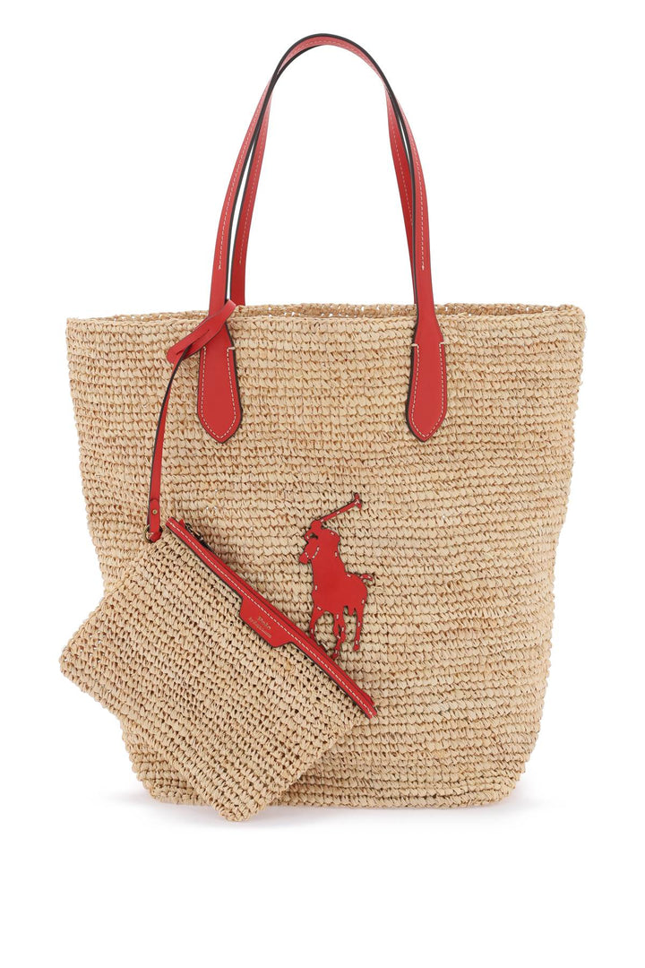 Large Big Pony Raffia Tote Bag - Polo Ralph Lauren - Women