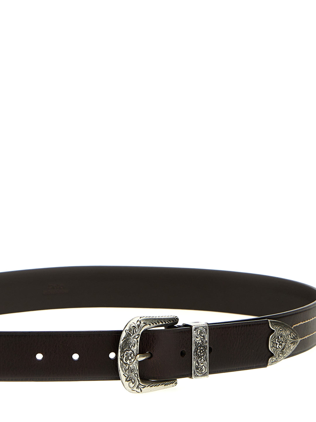 Embroidery Belt Belts Brown