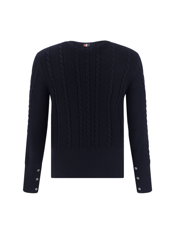 CABLE STITCH RELAXED CREW NECK PULLOVER