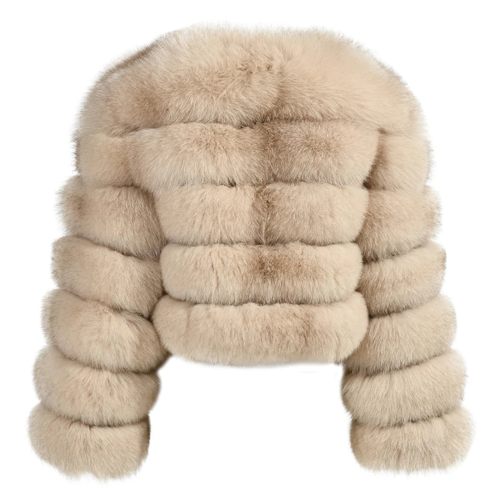 Rouge Beige Fox Fur Jacket