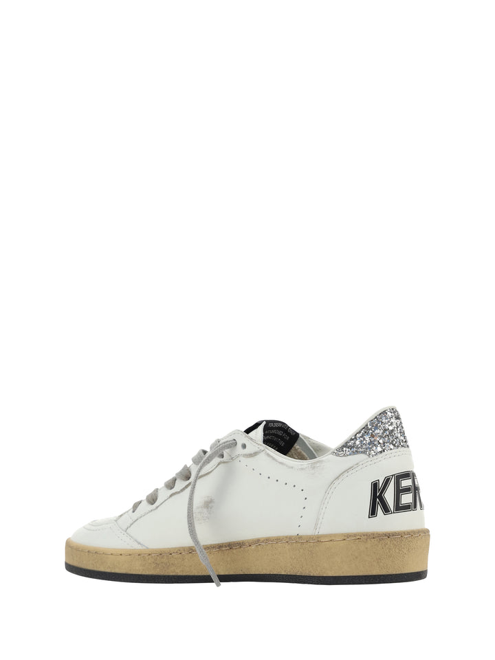 Leather sneakers with patch logo on the side