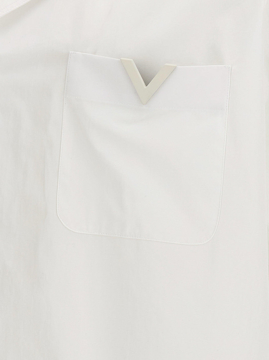 V Detail Shirt, Blouse White