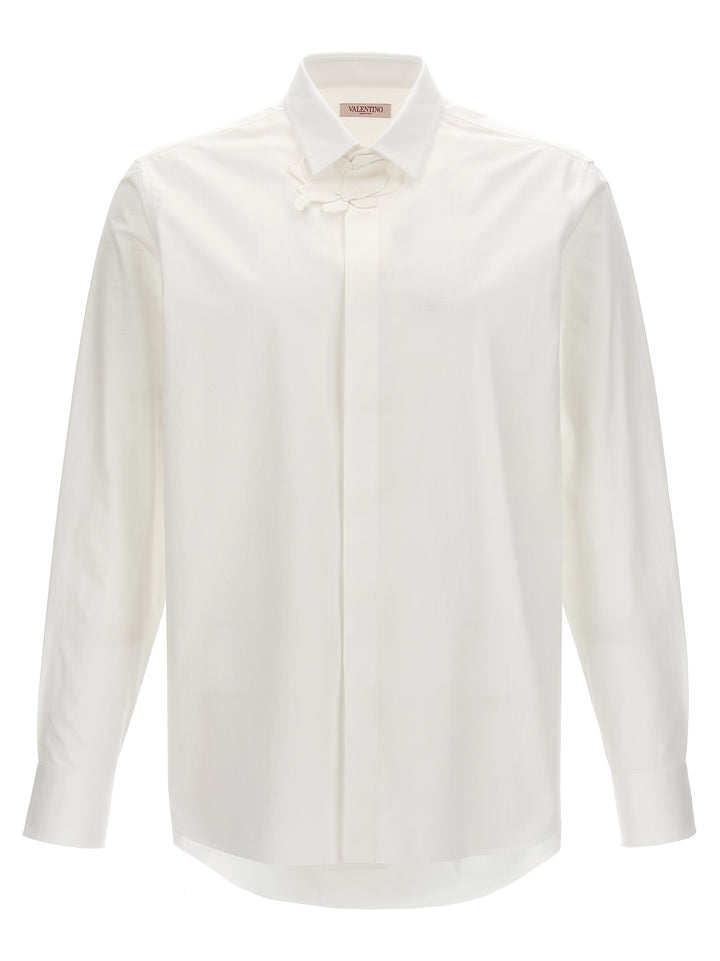 Valentino Shirt With Flower Patch Shirt, Blouse White