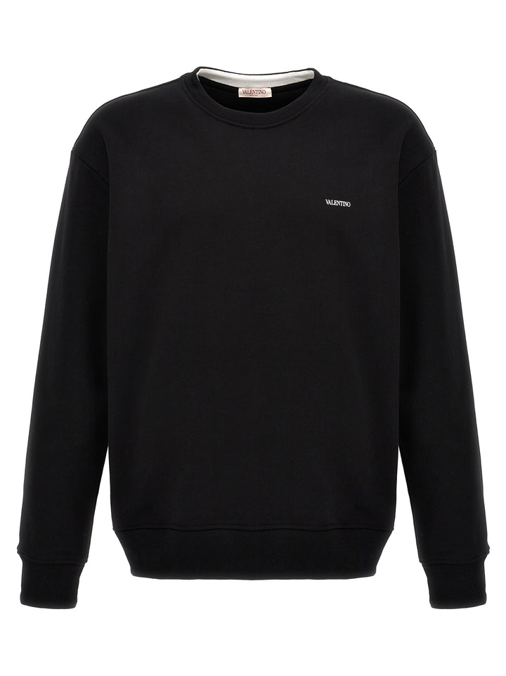 Valentino Logo Print Sweatshirt Black