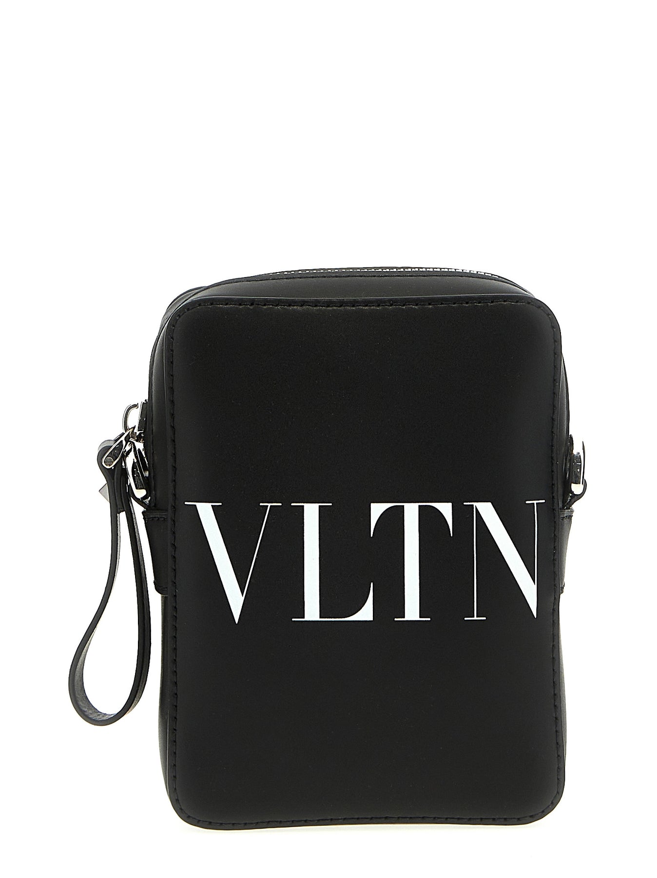 Shop Valentino Vltn Crossbody Bags White/black