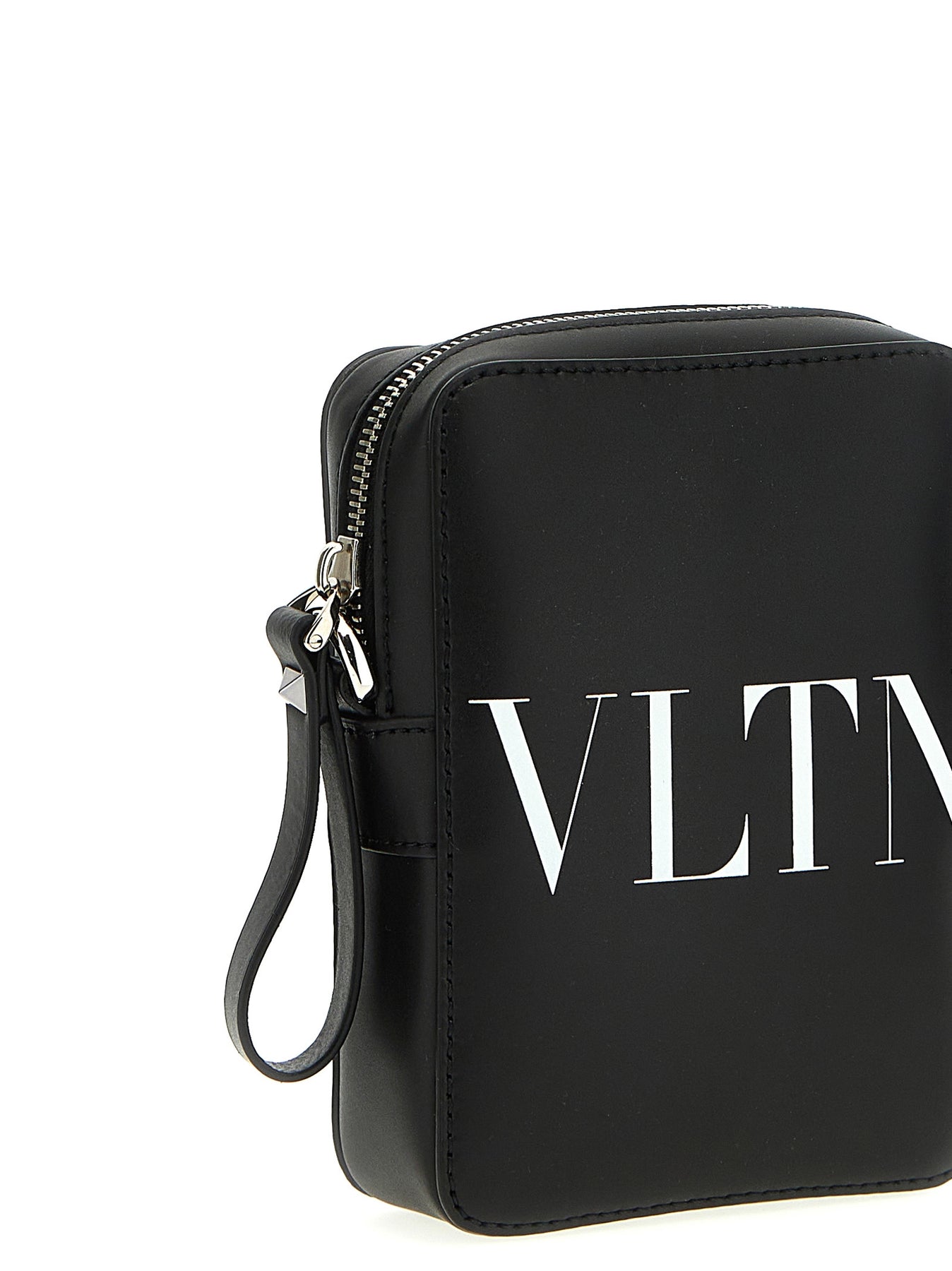 Shop Valentino Vltn Crossbody Bags White/black
