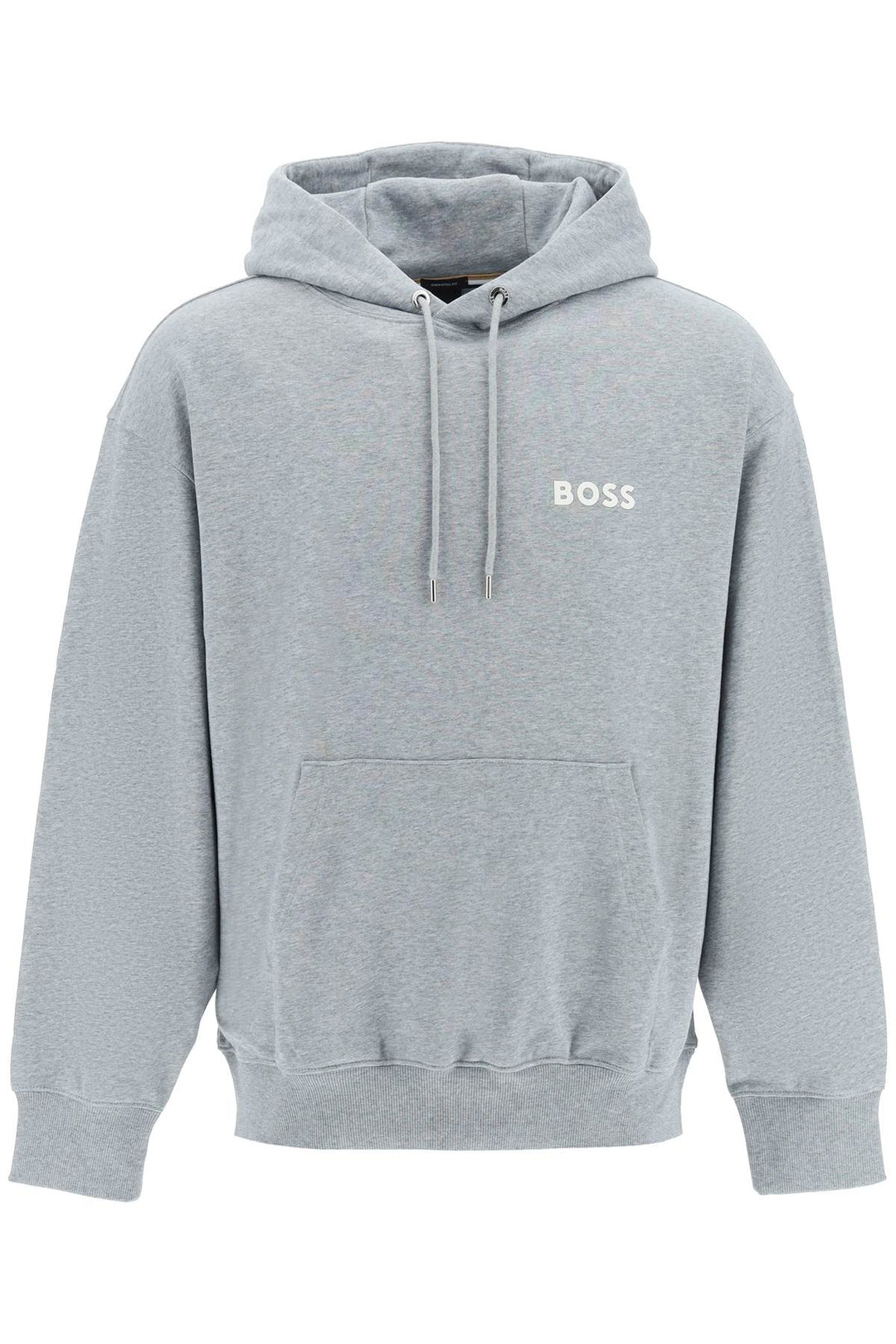 Rubberized Logo Detail Hoodie - Boss - Men