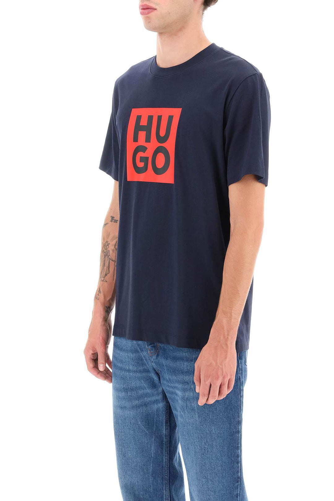 Daltor Logo Print T Shirt - Hugo - Men