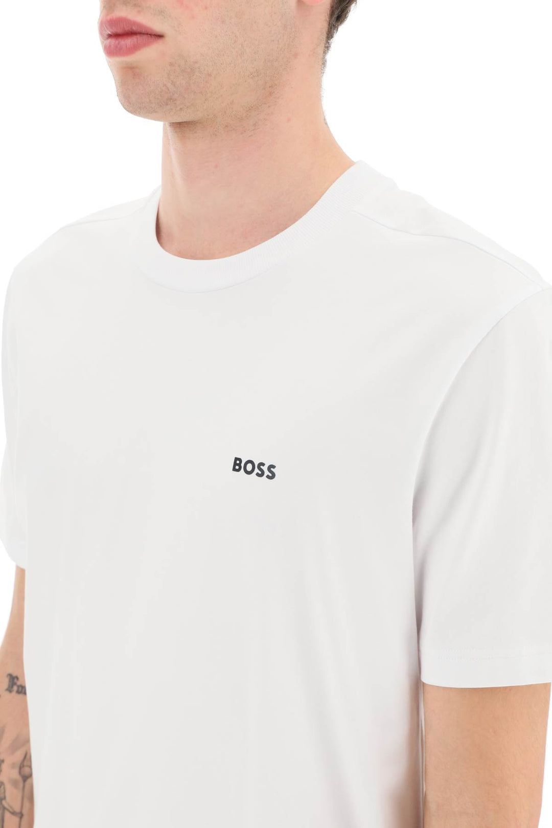 Stretch Cotton T Shirt - Boss - Men